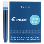 Pilot Fountain Pen Ink Cartridge - Light Blue  Pkg of 6