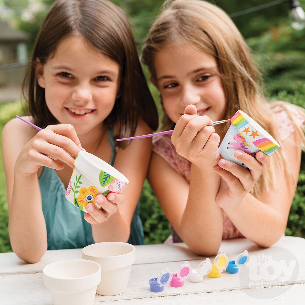 4M KidzMaker Kit Paint Your Own Flower Pot by Homeportonline