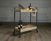 North Avenue Cart Two Shelf On Casters Charter Oak Finish by Homeportonline
