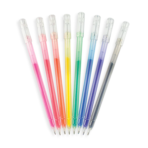 Gel Pens Glitter Radiant Writers 1.0 mm Set Of 8 by Homeportonline