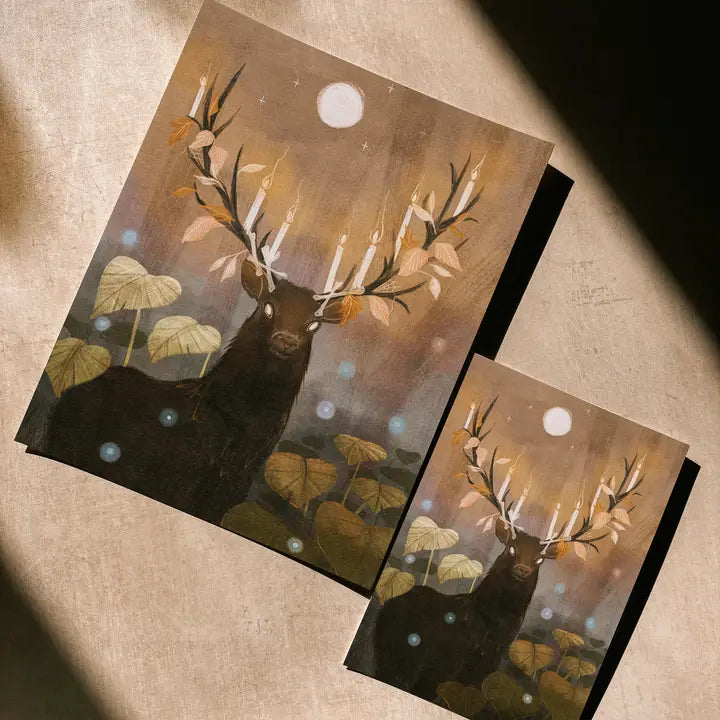 Shadowed Stag - Art Print