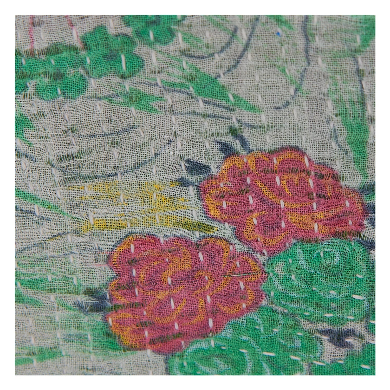 Wall Décor Bengali Rali Quilt Found Cotton & MDF Unique Patterns (Each One Will Vary) by Homeportonline