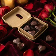4 Salted Dark Chocolate Hearts with Vermont Maple Ganache