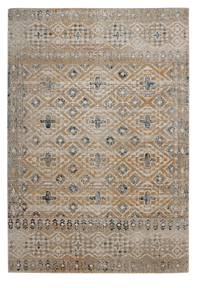 Great Zero Leopold Sand and Blue Rug 5ft x 7ft by Homeportonline