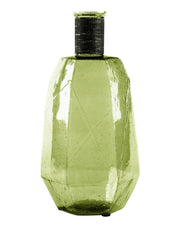 Vase - 12"H Green Geometric Bottle by Homeportonline
