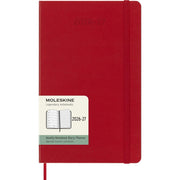 Moleskine Classic 18 Month 2026-2027 Weekly Planner, Hard Cover, Large (5 x 8.25), Scarlet Red, 208 pages