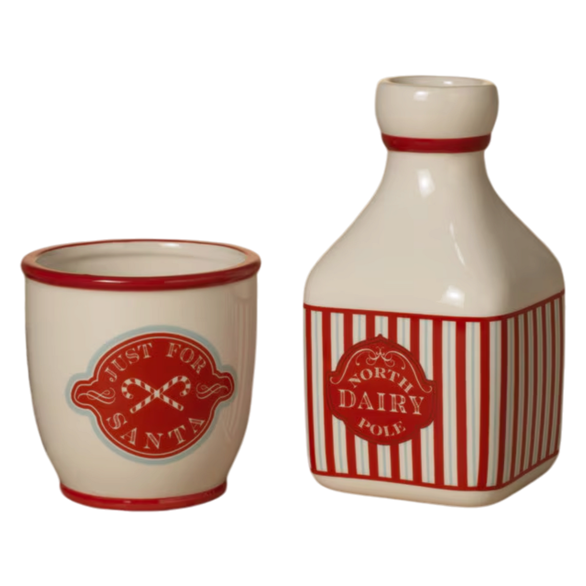 Ceramic Milk Jar & Cup – Just for Santa