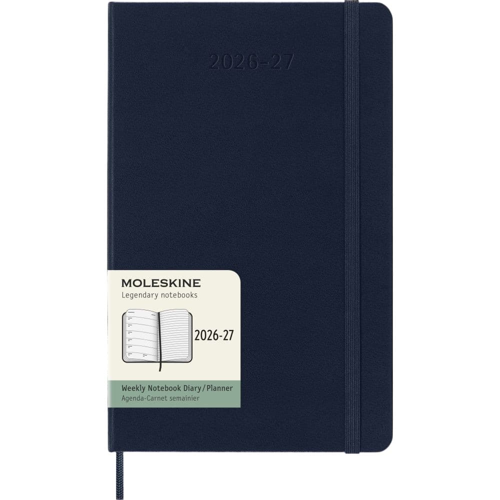 Moleskine Classic 18 Month 2026-2027 Weekly Planner, Hard Cover, Large (5 x 8.25), Sapphire Blue, 208 pages