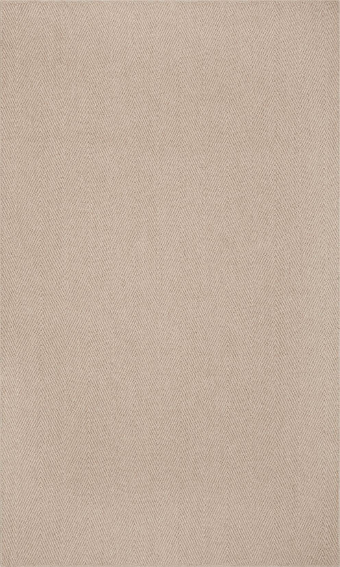 Monaco Herringbone Wool Rug Linen 5' X 7'6" by Homeportonline