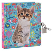 My Kitty 6.25  Lock and Key Diary for Girls and Boys  208 Lined Pages