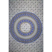 Tapestry Single Size Circle Vine Blue by Homeportonline