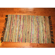 Rag Rug Overdyed Cotton Tan 3'x5 by Homeportonline