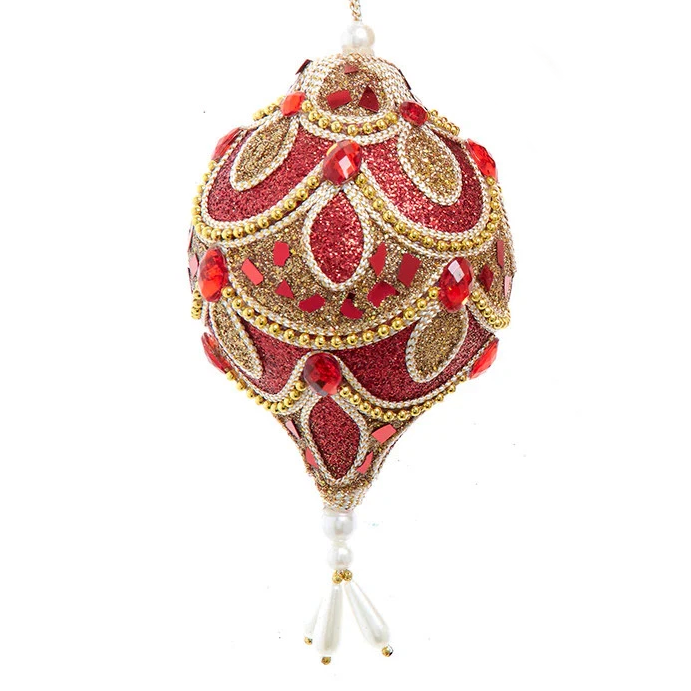 Elegant Ruby Red Tassel Ornament -