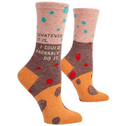 Blue Q Women's Crew Socks, Whatever It Is, I Could Probably Do It. (fits shoe size 5-10)