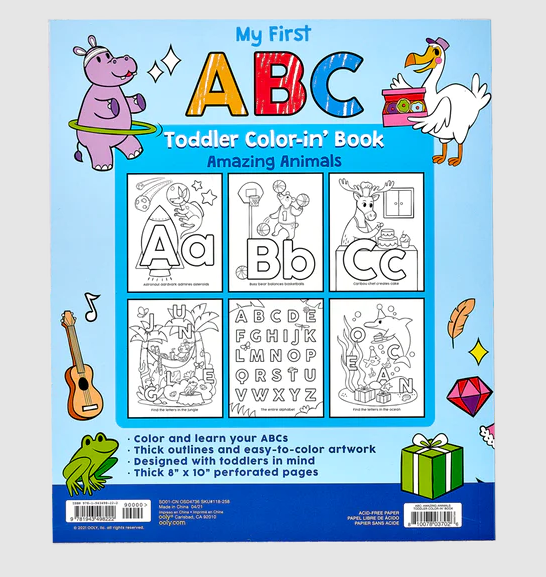 Coloring Book Toddler ABC Amazing Animals by Homeportonline
