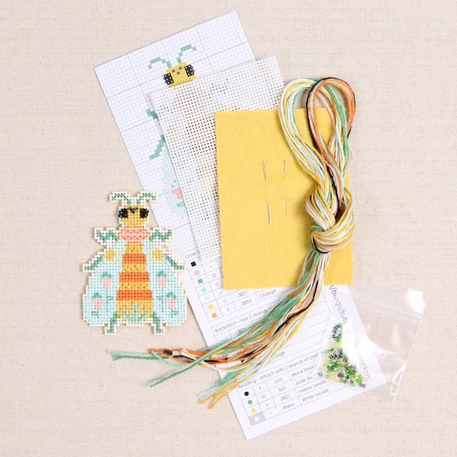 Blooming Bugs Cross Stitch Kit