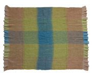 Blanket Woven Acrylic Throw w/ Fringe, Multicolored Plaid 60"L x 50"W by Homeportonline