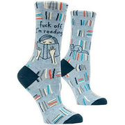 Blue Q Socks  Women s Crew  F--k Off I m Reading