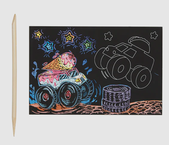 Scratch & Scribble Mini Art Kit Monster Truck by Homeportonline