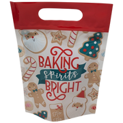 Resealable Treat Bags – Spirits Bright Design with Zipper (Set of 12)
