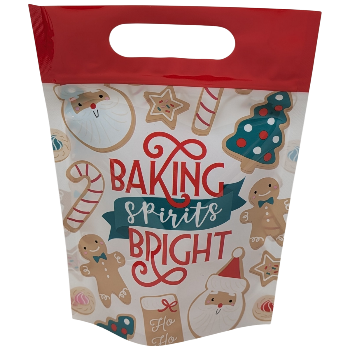 Resealable Treat Bags – Spirits Bright Design with Zipper (Set of 12)