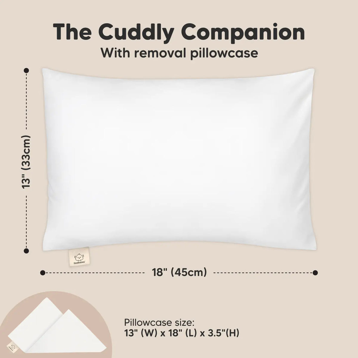 My Little Cuddly Toddler Pillow | Soft White