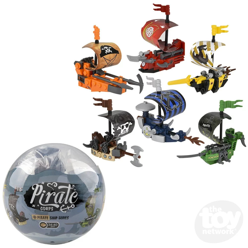 Building Block Egg Kit Pirate Ship 2.75" (Sold Individually) by Homeportonline