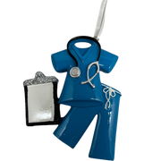 Occupation Scrubs Ornament - Blue