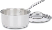 Cookware - Chefs Classic Stainless Steel Saucepan w/Lid 1.0qt by Homeportonline