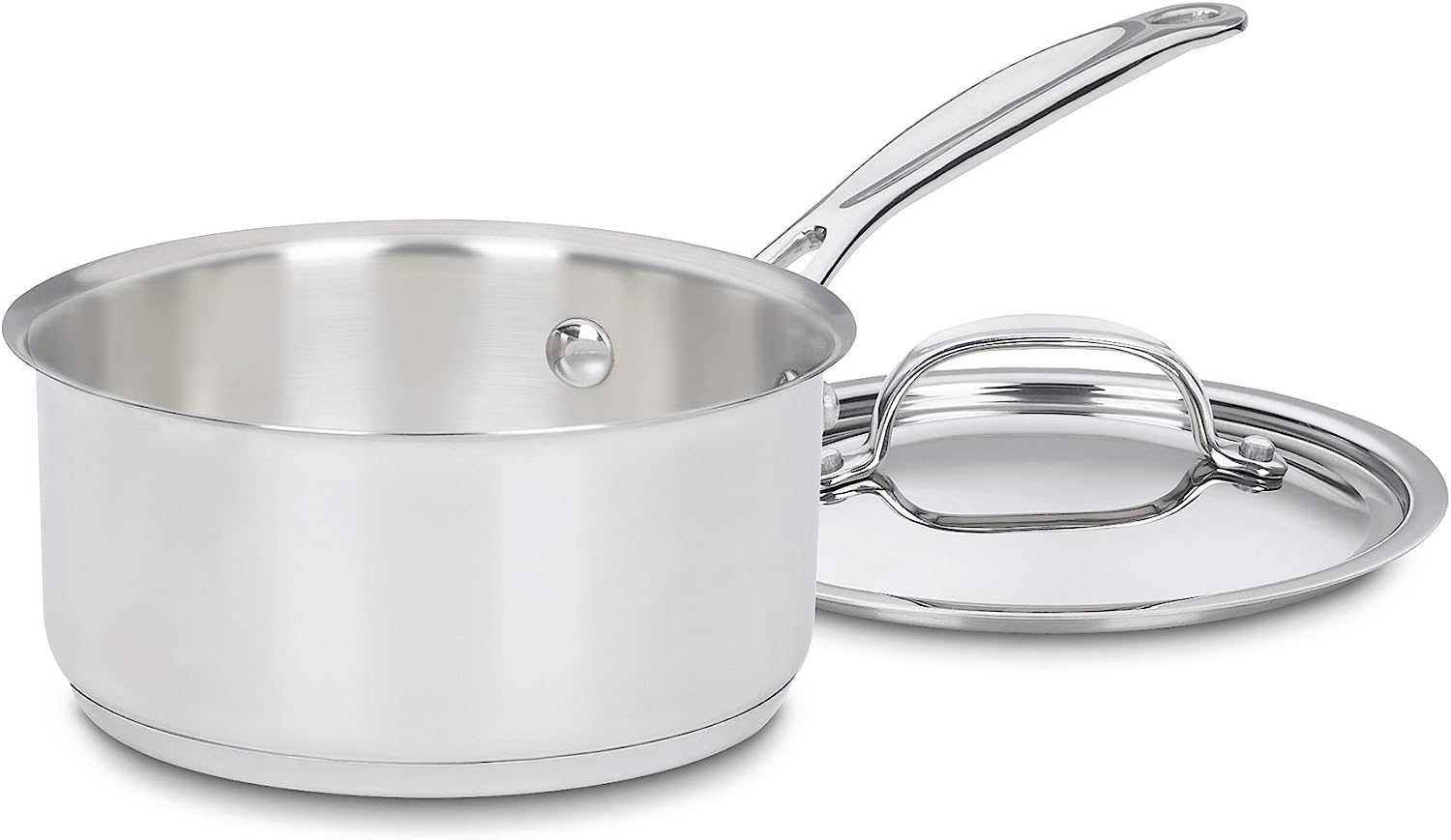 Cookware - Chefs Classic Stainless Steel Saucepan w/Lid 1.0qt by Homeportonline