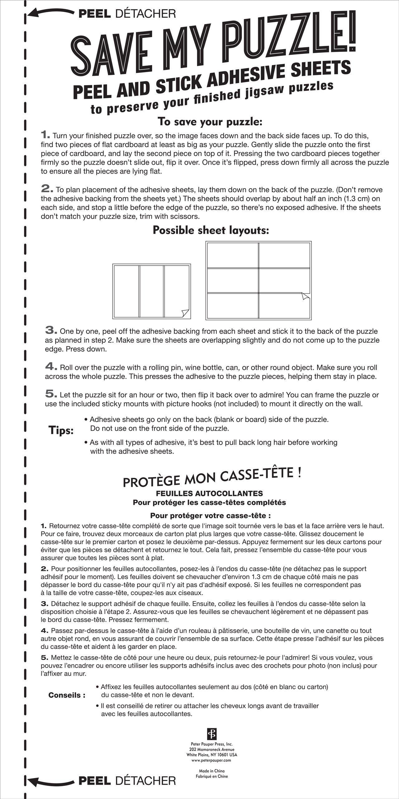 Puzzle Adhesive Save My Puzzle Peel & Stick Adhesive Sheets by Homeportonline