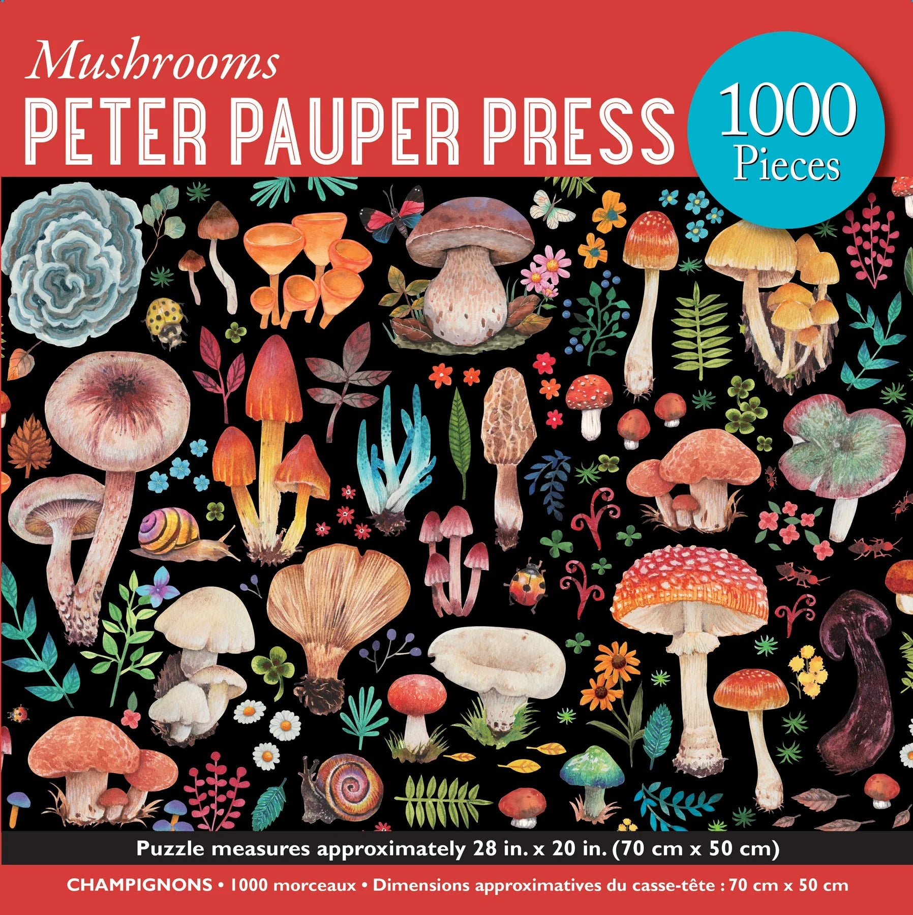Puzzle 1000 Piece Mushrooms by Homeportonline