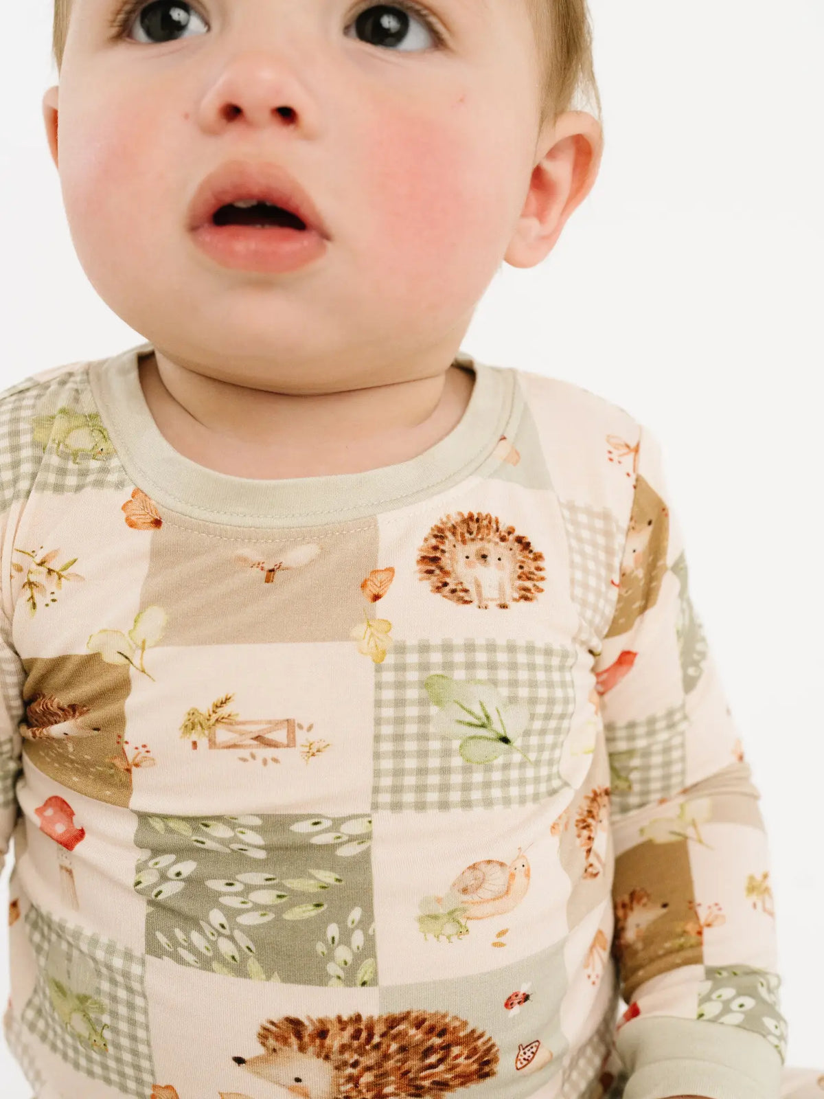 Hedgehog Patchwork Toddler Bamboo L/S Set