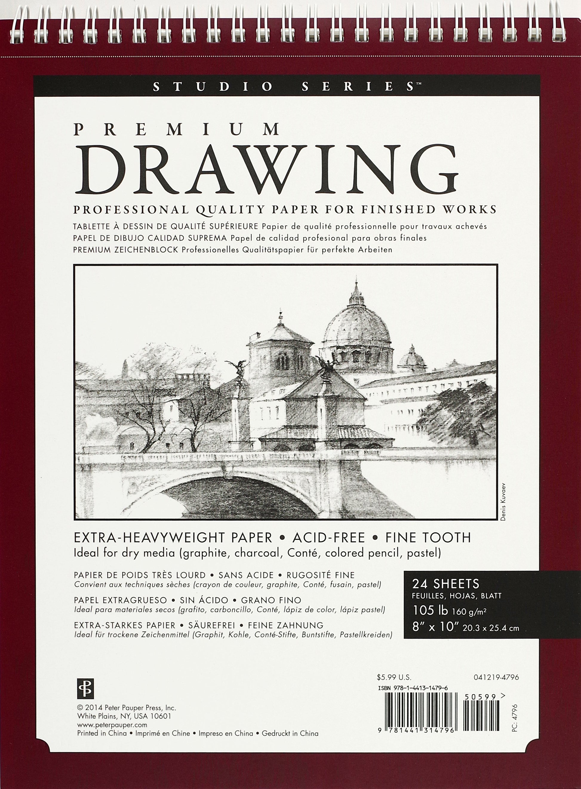Art Center Drawing Pad Premium 8" x 10" by Homeportonline