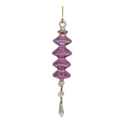 Amethyst Pagoda with Gold-Trimmed Crystal Drop