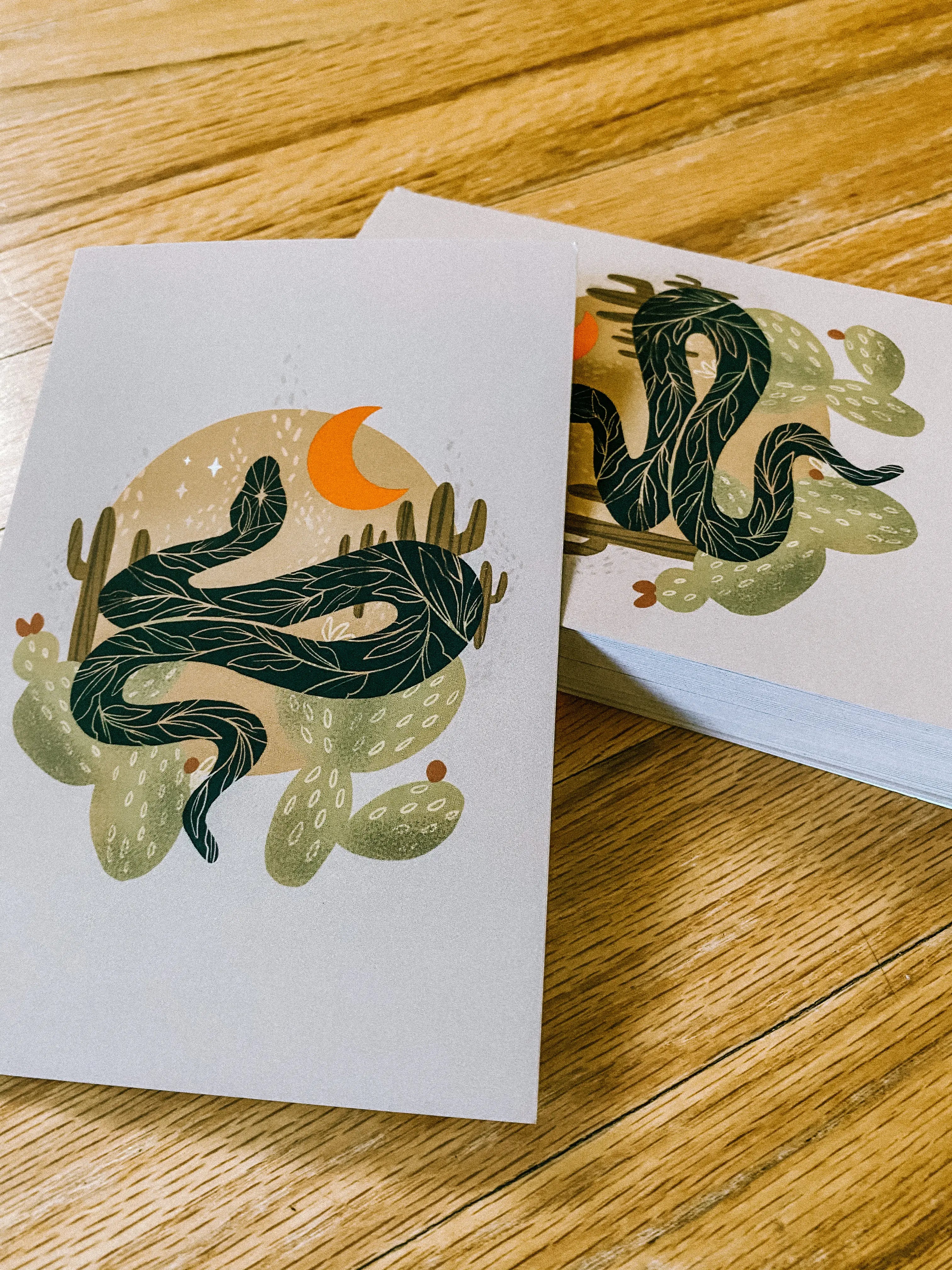Snake Magic - Postcard Print by Wild Lark