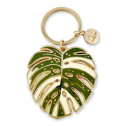 Keychain - Monstera Thai Constellation Leaf by Wild Lark