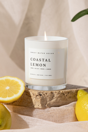 Coastal Lemon 11 oz Soy Candle - Home Decor & Gifts by Dear Lucy