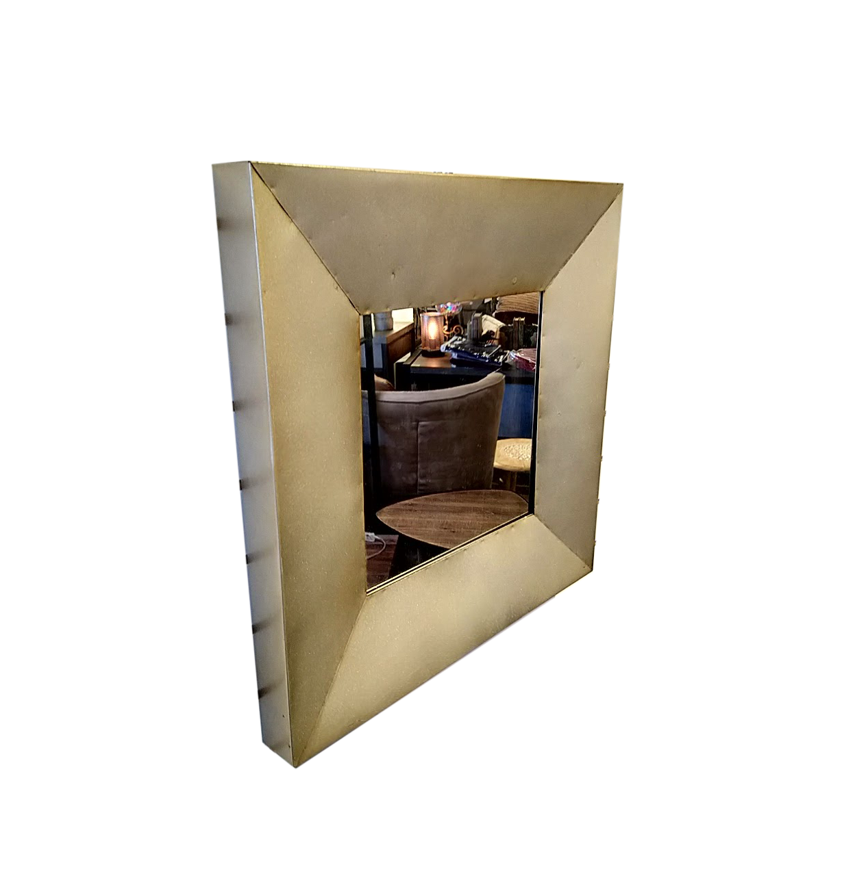 Mirror Metal Ivory Finish - Square - Sold Individually by Homeportonline