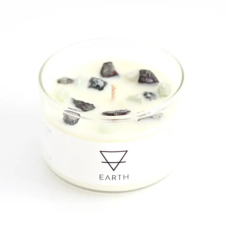 Earth - Zodiac Inspired Crystal + Essential Oil Candle