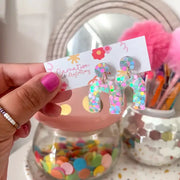 Confetti Resin Earrings - Pastel Colorful