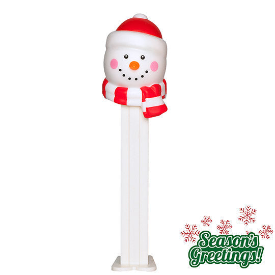 Christmas Pez Dispenser with 3 Rolls of Candy - Frosty
