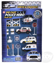 Diecast Play Set Police 15 Piece by Homeportonline