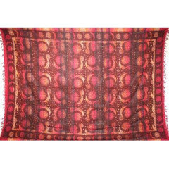 Tapestry Full Size Overprint Madras Celestial Red by Homeportonline