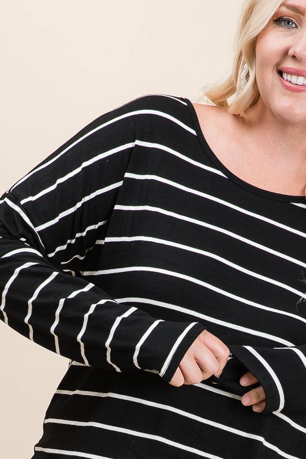 The Moment of the Truth Stripe Top by SidePony Boutique