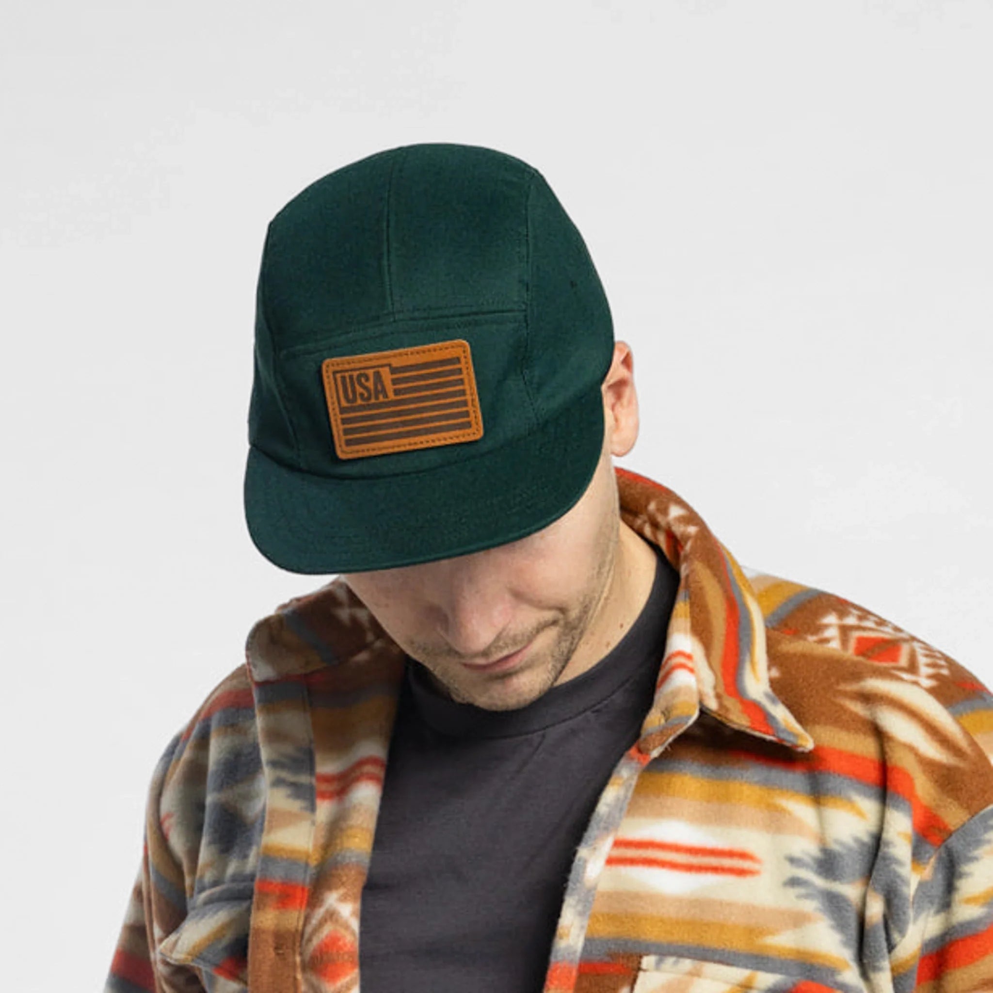USA Field & Patch 5 Panel Wool Cap