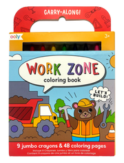 Carry Along! Coloring Book & Crayon Set Work Zone by Homeportonline