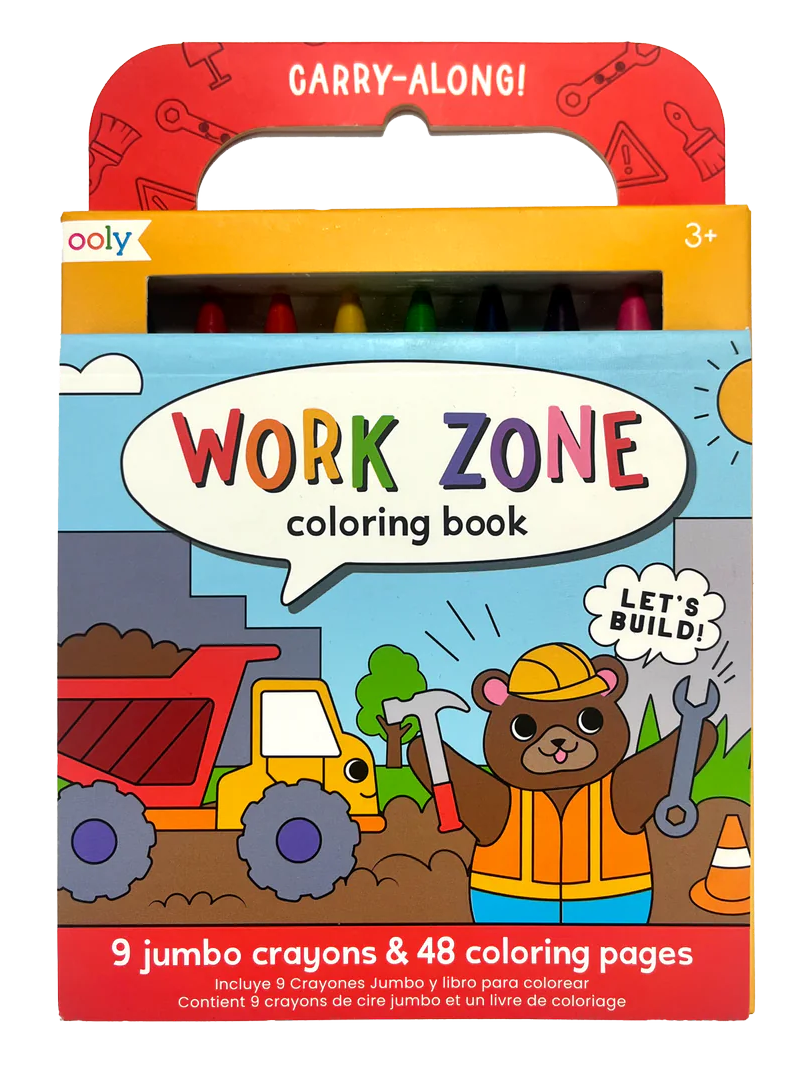 Carry Along! Coloring Book & Crayon Set Work Zone by Homeportonline