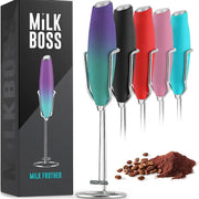 Powerful Handheld Milk Frother with Upgraded Holster Aurora Lights by Homeportonline