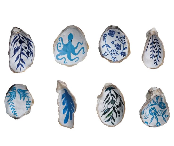 Shell Hand Painted Oyster Sold Individually by Homeportonline